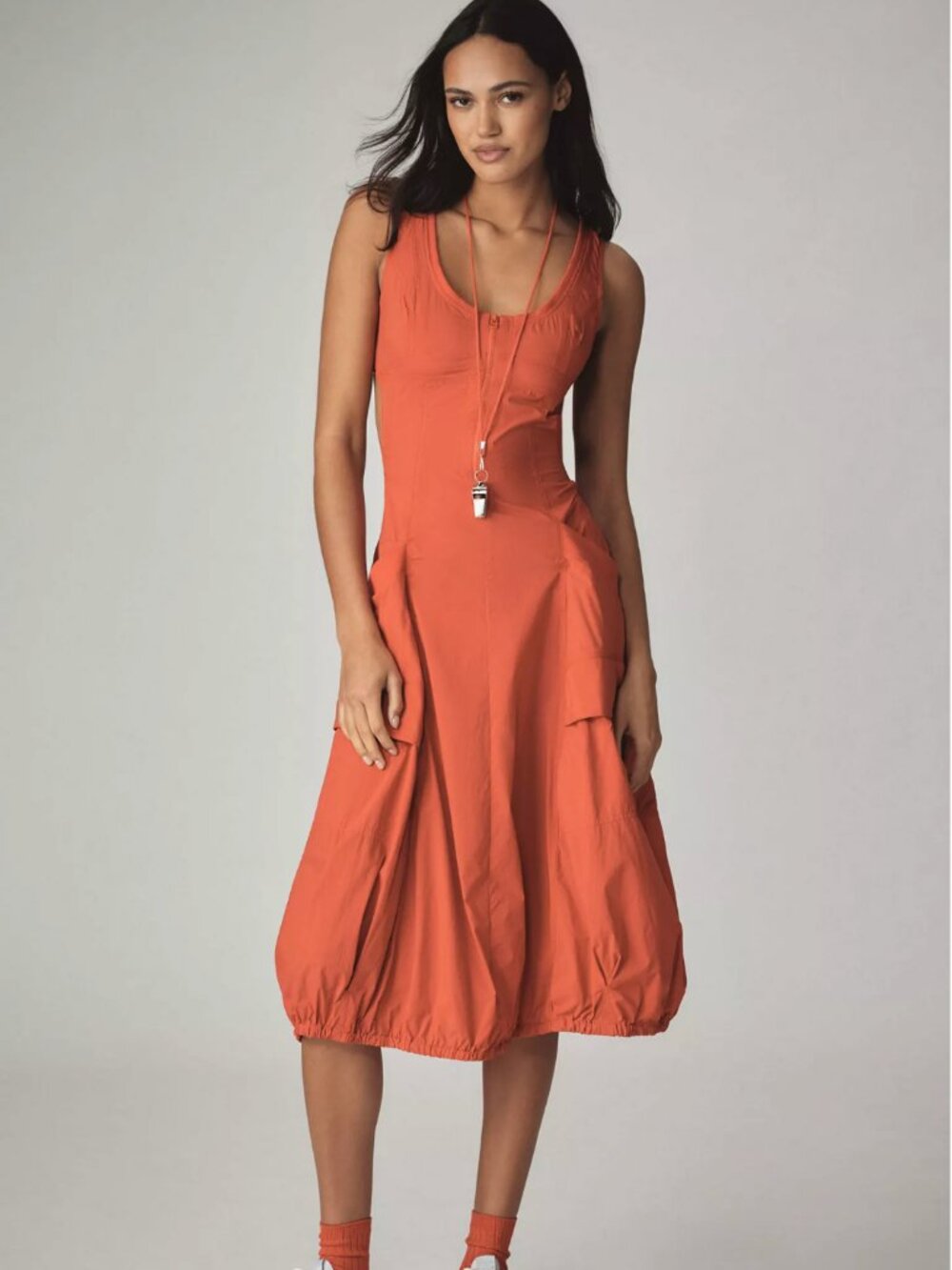 Daily Practice Fastpack Bubble-Hem Midi Dress from Anthropologie
